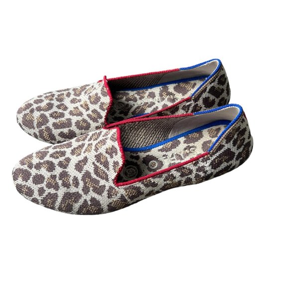 Rothy’s Mocha Spot Leopard Print Loafer Size 6.5 - Picture 3 of 9